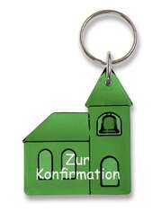 Schlüsselanhänger "Zur Konfirmation" - grün Schlüsselanhänger "Zur Konfirmation" - grün