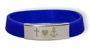 Symbolarmband "Glaube-Liebe-Hoffnung" - blau Symbolarmband "Glaube-Liebe-Hoffnung" - blau