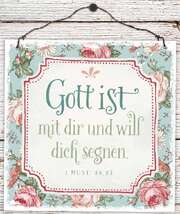 Holzschild klein - Gott ist mit dir Holzschild klein - Gott ist mit dir