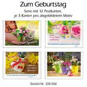 Postkartenserie Geburtstag, 12 Stück Postkartenserie Geburtstag, 12 Stück
