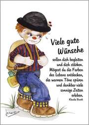 Klaudia Busch - Postkarten: Viele gute Wünsche, 12 Stück Postkarten: Viele gute Wünsche, 12 Stück