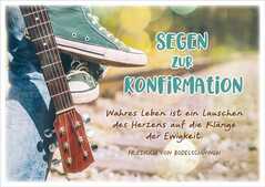 Faltkarte "Gitarre und Sneakers" - Konfirmation