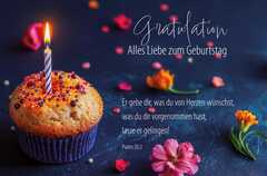 Faltkarte "Gratulation" - Muffin