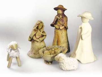 Keramikfiguren-Set "Heilige Familie"