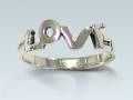 Fingerring "Love" - silber, 16 mm Fingerring "Love" - silber, 16 mm