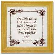 Keramikfliese "Die Liebe Gottes ..." - Holzrahmen Kiefer Keramikfliese "Die Liebe Gottes ..." - Holzrahmen Kiefer