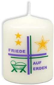 Kerze "Friede auf Erden" - creme Kerze "Friede auf Erden" - creme