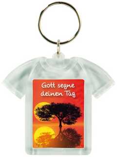 Schlüsselanhänger T-Shirt: Gott segne deine Tag