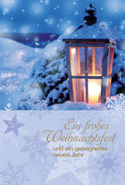 Faltkarte "Ein frohes Weihnachtsfest" Laterne – 5 Stück Faltkarte "Ein frohes Weihnachtsfest" Laterne – 5 Stück