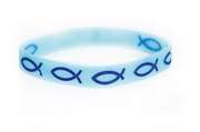 Armband "Fische" hellblau/fluoreszierend Armband "Fische" hellblau/fluoreszierend