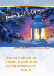 Postkarten Weihnachten/Neujahr Laternen, 6 Stück Postkarten Weihnachten/Neujahr Laternen, 6 Stück