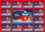 Aufkleber-Gruß-Karten: Gesegnete Weihnachten - 4 Stück Aufkleber-Gruß-Karten: Gesegnete Weihnachten - 4 Stück